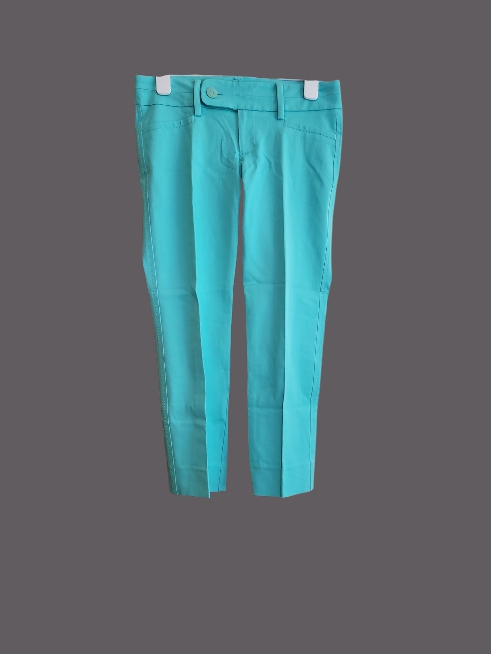 Lilly Pulitzer Turquoise Cropped Slim Dress Pants